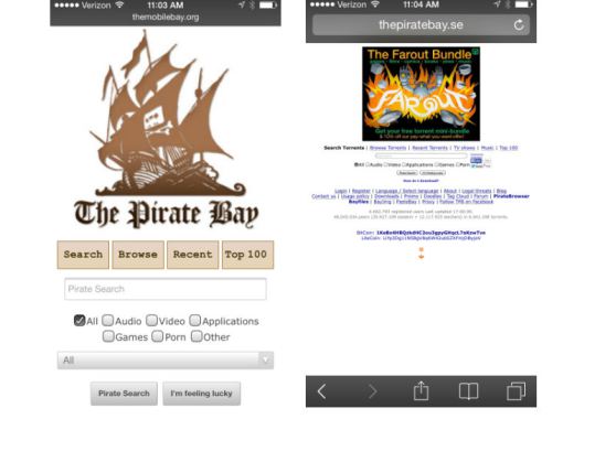 Pirate Bay Mobile Site Goes Live as Traffic Volumes Double