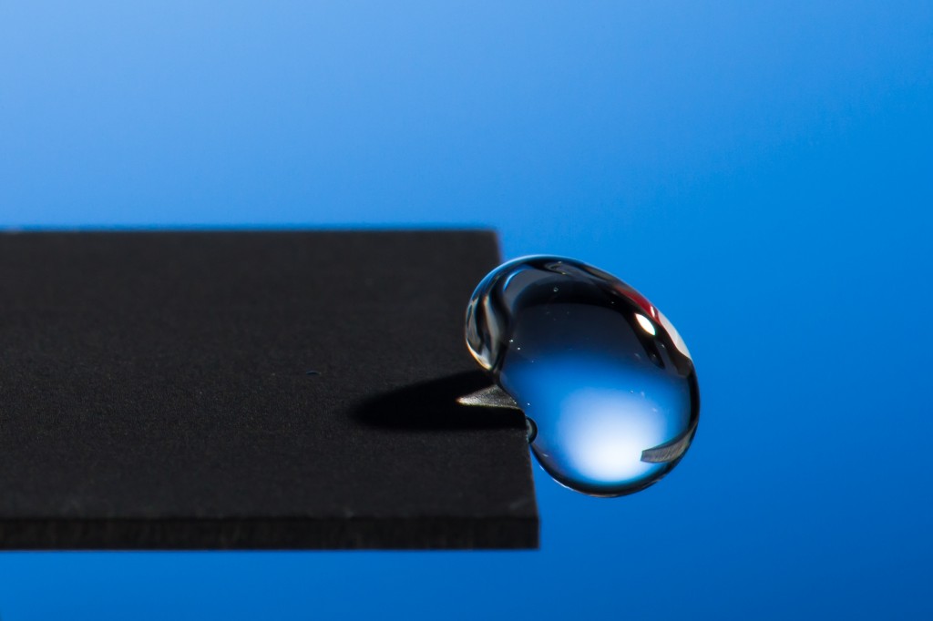 Where can you use water-repellant metal surfaces?