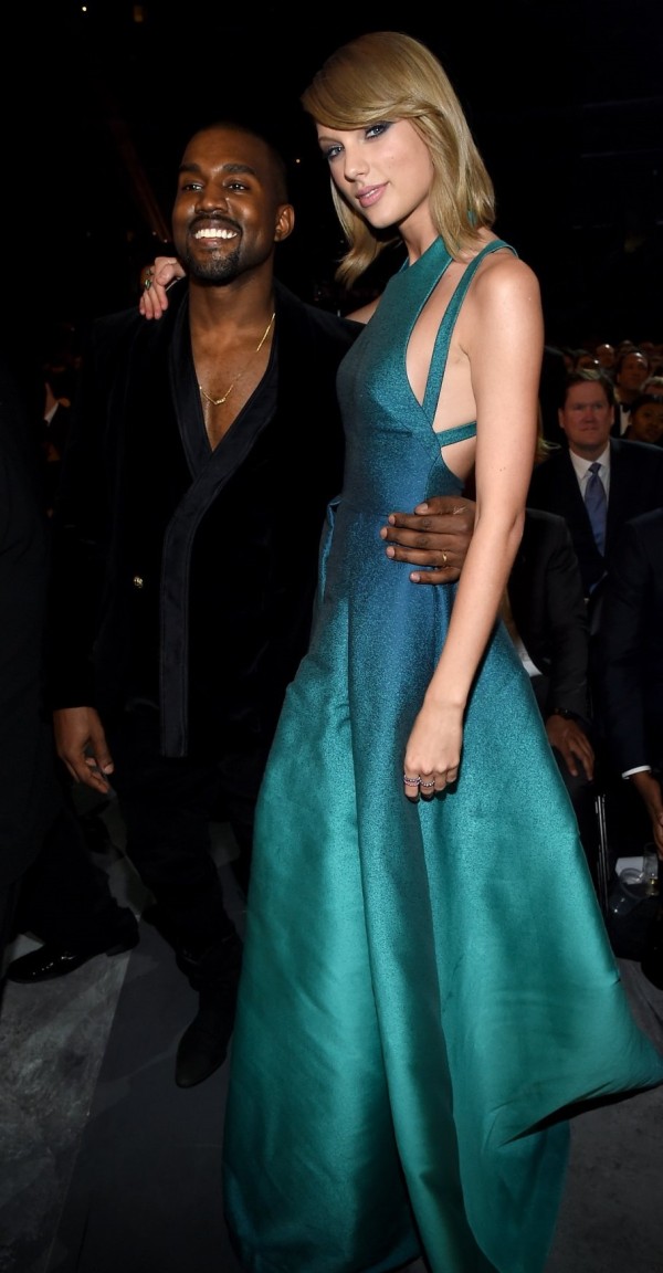 Taylor Swift and Kanye West hug