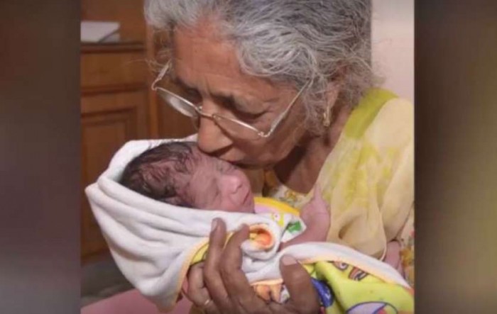 Indian woman 72 years old gave birth to a healthy infant