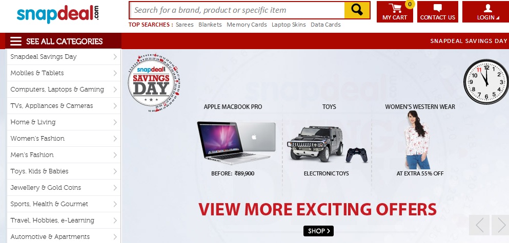 Snapdeal.com And Amazon raining offers on Big Sale Day – Hurry Up!