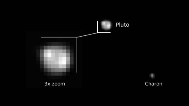 NASA spacecraft New Horizons sends picture of strange bright spot on Pluto